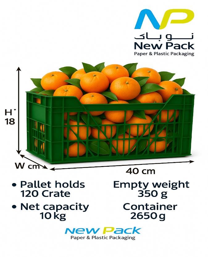 Plastic Crate 40 × 30 × 18 cm