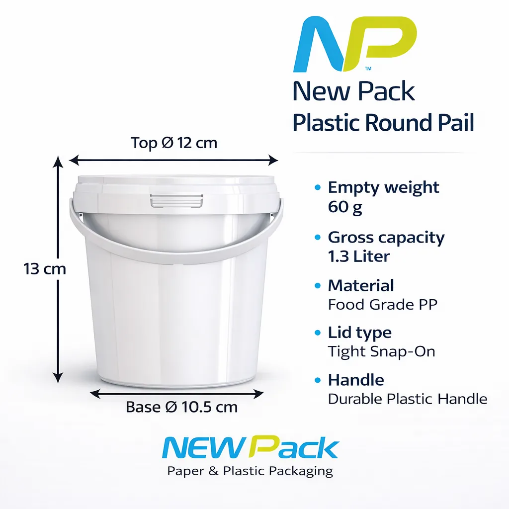 1.3L RoundPail 60g | New Pack Industrial