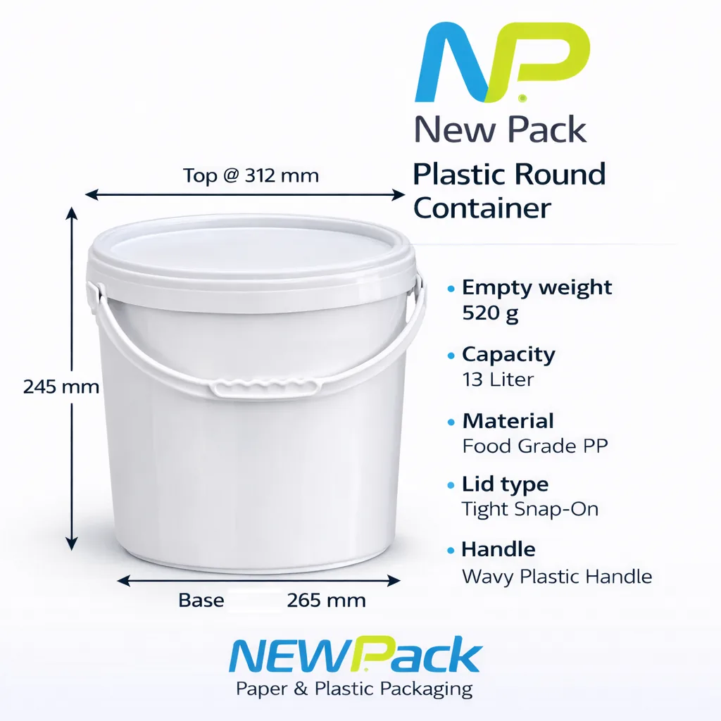 13L RoundPail 585g | New Pack Industrial