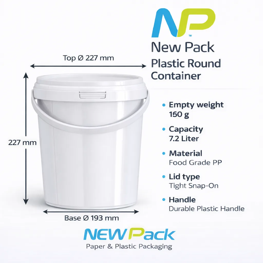 7.2L RoundPail 195g | New Pack Industrial